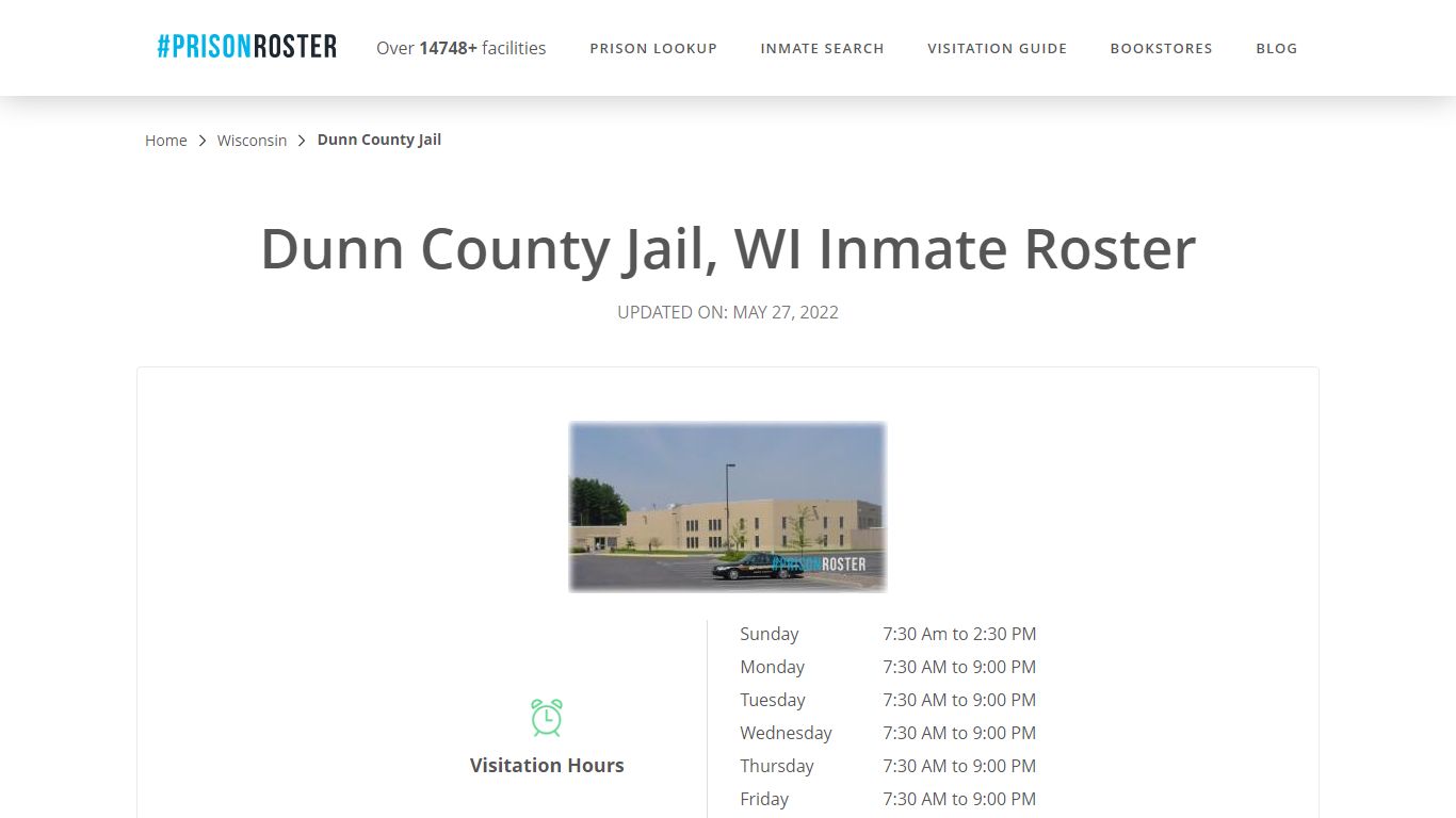 Dunn County Jail, WI Inmate Roster